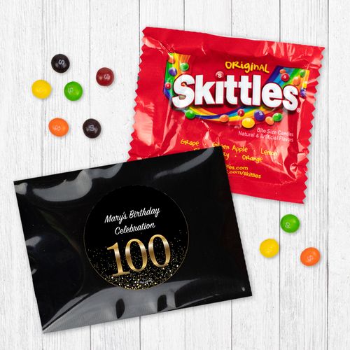 Personalized 100th Birthday Celebration Skittles