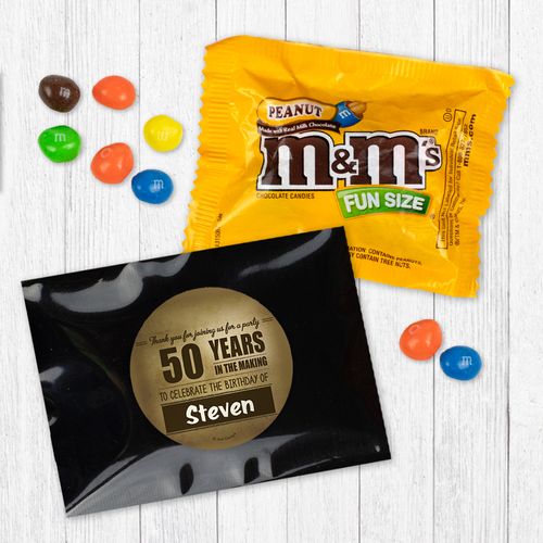 Personalized 50th Birthday In the Making - Peanut M&Ms