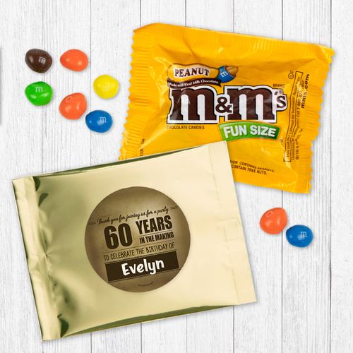 Personalized 60th Birthday In the Making - Peanut M&Ms