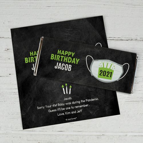 Personalized Birthday Colors Chocolate Bar Wrappers