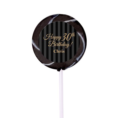 Milestones Personalized Small Swirly Pop 30th Birthday Favors (24 Pack)