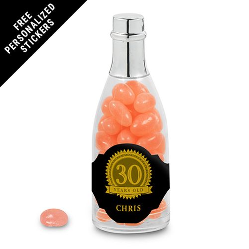 Milestones Personalized Champagne Bottle 30th Birthday Favors (25 Pack)