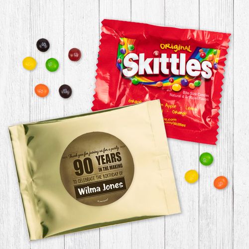 Personalized 90th Birthday In the Making - Skittles