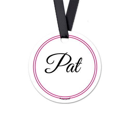Personalized Script Birthday Round Favor Gift Tags (20 Pack)
