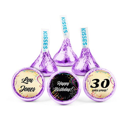 Personalized Milestone 30th Birthday Confetti Hershey's Kisses