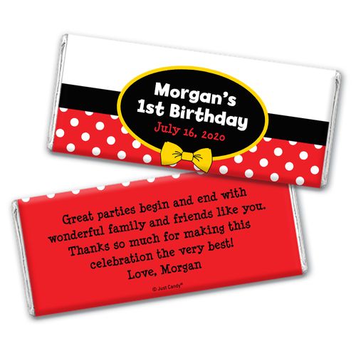 His Mousey Birthday Personalized Candy Bar - Wrapper Only