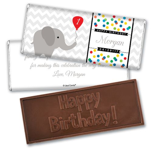 Elephun Personalized Embossed Chocolate Bar Assembled