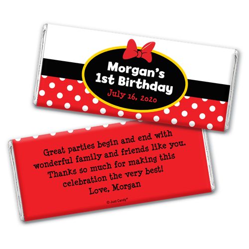 Her Mousey Birthday Personalized Candy Bar - Wrapper Only