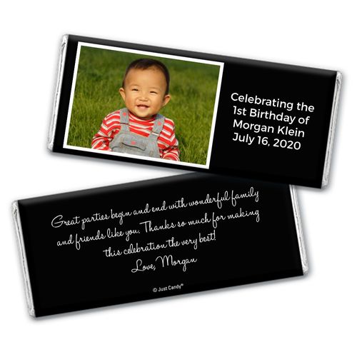 First Birthday Snapshot Personalized Candy Bar - Wrapper Only
