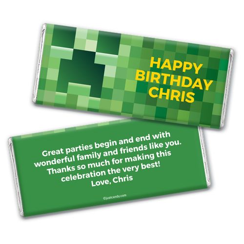 Creeper Craft Personalized Candy Bar - Wrapper Only