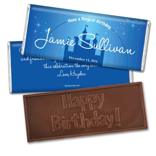 Birthday Personalized Embossed Chocolate Bar Disney Magic Kingdom Inspired