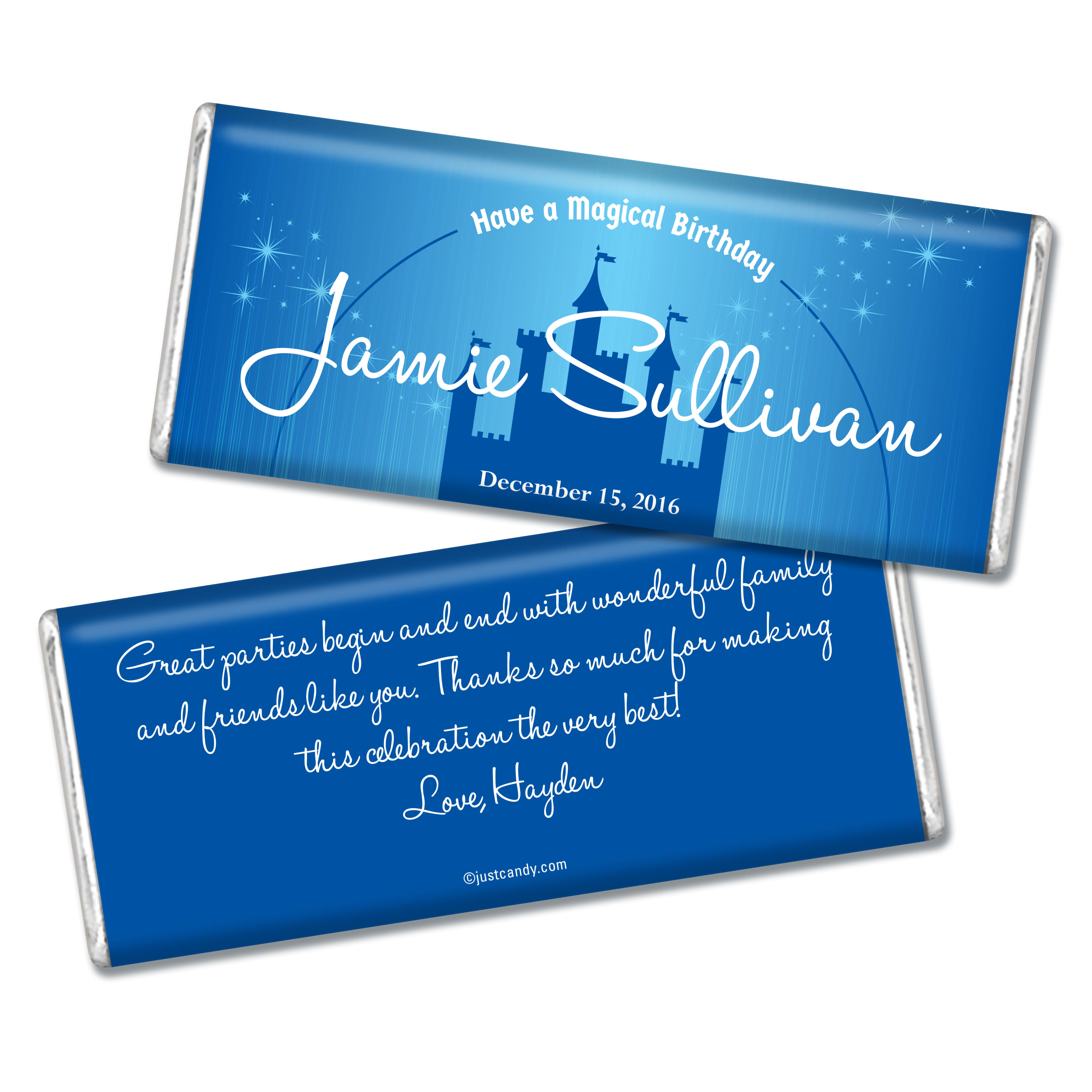 Birthday Candy Bars Happiest Place Custom Hershey Bars Wrapped