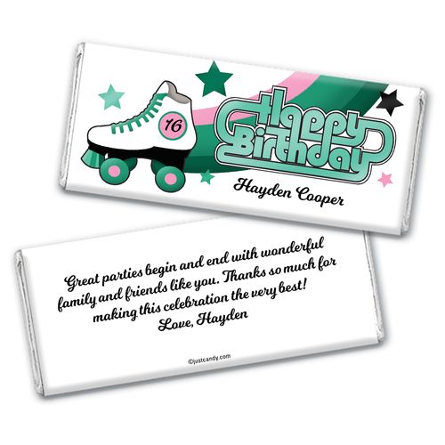 Boogie Skates Personalized Candy Bar - Wrapper Only