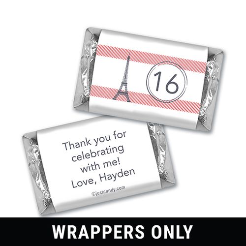 Birthday Girl in Paris Personalized Miniature Wrappers