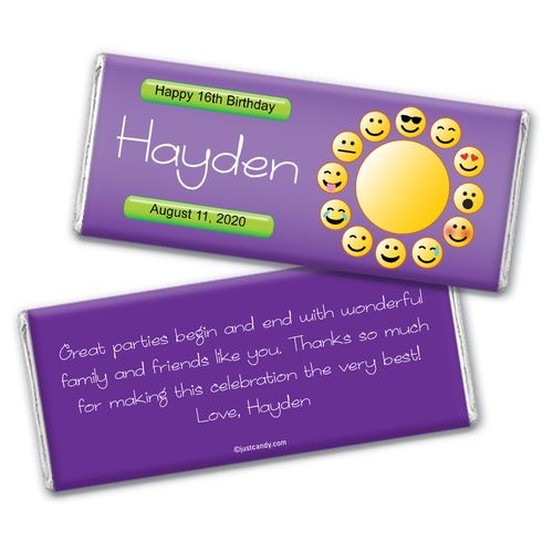 Smiley Personalized Candy Bar - Wrapper Only