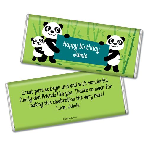 Birthday Personalized Chocolate Bar Panda