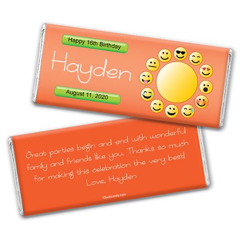Smiley Personalized Candy Bar - Wrapper Only