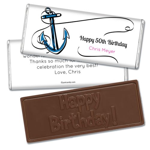 Birthday Personalized Embossed Chocolate Bar Anchor