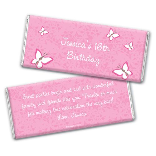 Butterfly Garden Personalized Candy Bar - Wrapper Only