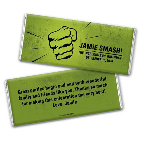 Green Machine Personalized Candy Bar - Wrapper Only
