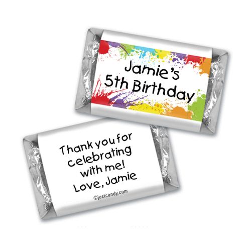 Birthday Personalized HERSHEY'S MINIATURES Wrappers Painter's Palette