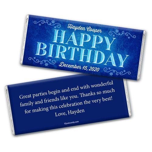 Icy Blast Personalized Candy Bar - Wrapper Only