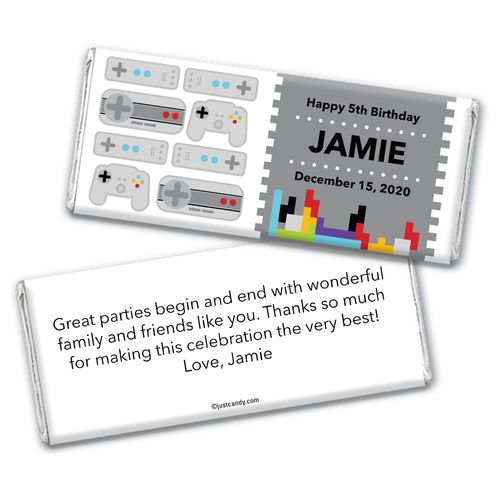 Games Galore Personalized Candy Bar - Wrapper Only