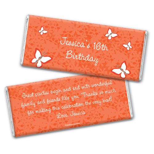 Butterfly Garden Personalized Candy Bar - Wrapper Only