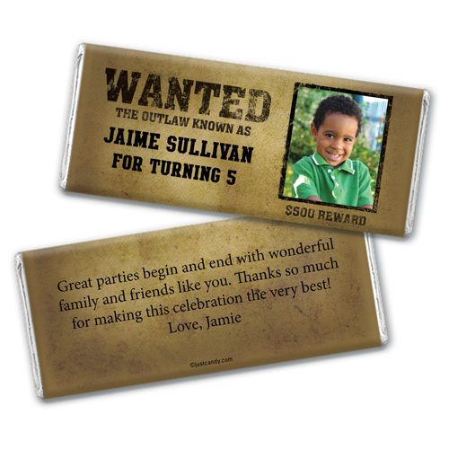 Wanted Personalized Candy Bar - Wrapper Only