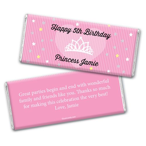 Tiara Time Personalized Candy Bar - Wrapper Only