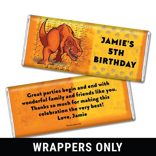 Jurassic Age Personalized Candy Bar - Wrapper Only