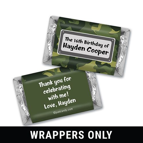 Birthday Personalized HERSHEY'S MINIATURES Wrappers Duck Dynasty Camo