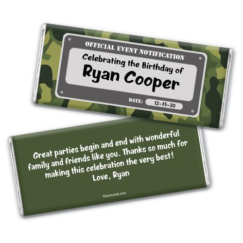 Special Forces Personalized Candy Bar - Wrapper Only