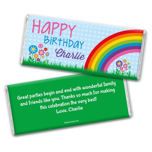 Rainbow Wishes Personalized Candy Bar - Wrapper Only