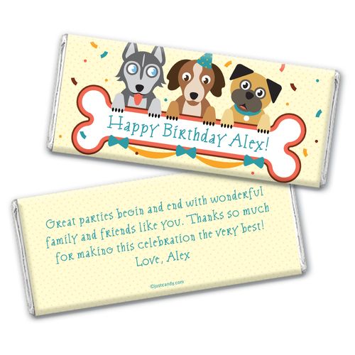 Puppy Love Personalized Candy Bar - Wrapper Only