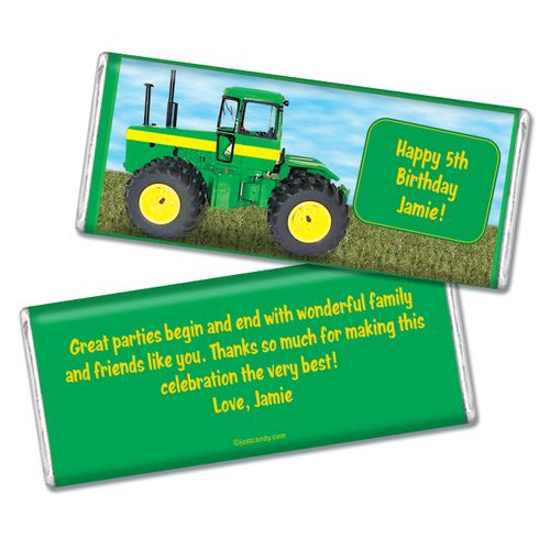 Birthday Personalized Chocolate Bar Oh Deere! Farm Tractor