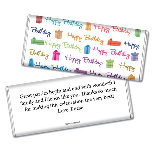 Birthday Personalized Chocolate Bar Gifts and Wishes