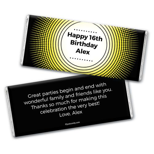 Birthday Burst Personalized Candy Bar - Wrapper Only