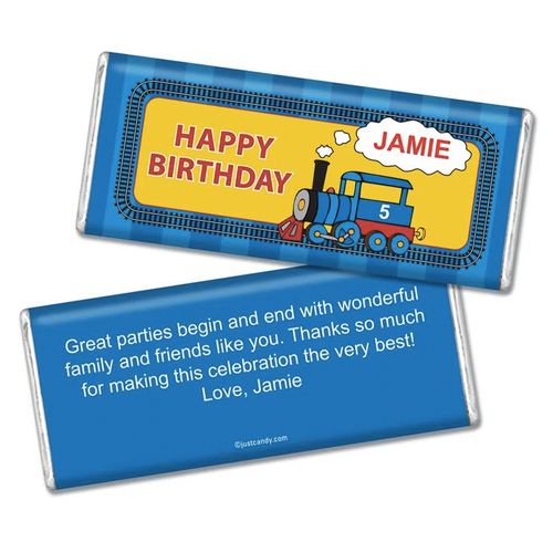 Birthday Personalized Chocolate Bar Train for Thomas
