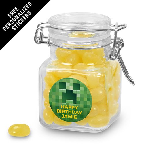 Birthday Personalized Latch Jar Creeper Style Craft (12 Pack)