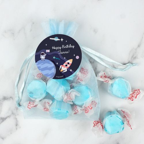Personalized Space Birthday Taffy Organza Bags - Out of this World