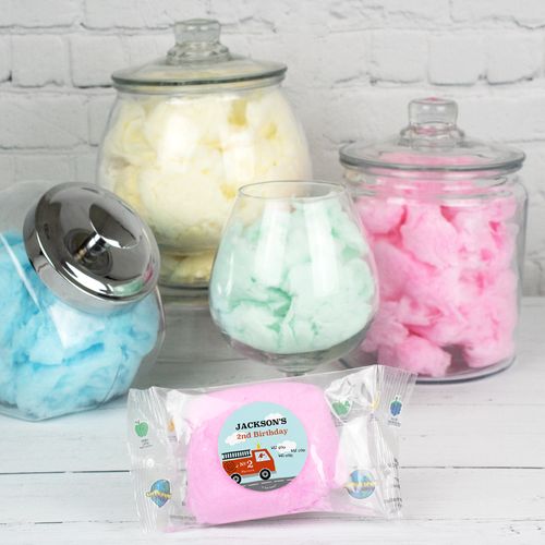 KIT Personalized Fire Truck Birthday Cotton Candy (Pack of 10)