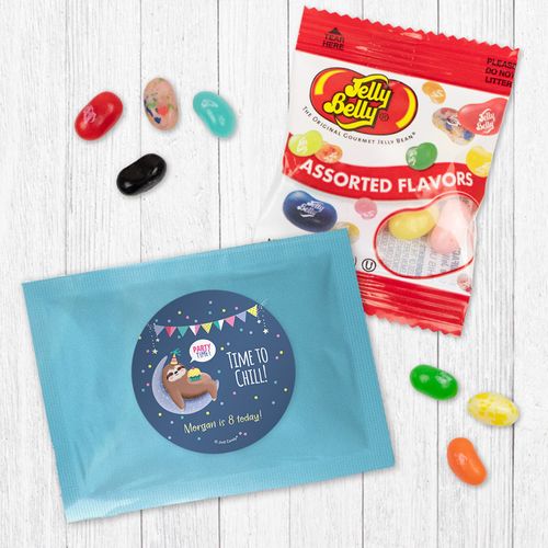 Personalized Party Sloth Birthday Jelly Belly Jelly Beans