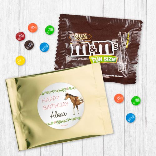 Personalized Horse Birthday Milk Chocolate M&Ms - Wild Horse