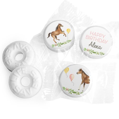Personalized Horse Birthday Wild Horse- Life Savers Mints