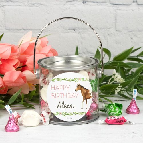 Personalized Kids Birthday Paint Can - Horse
