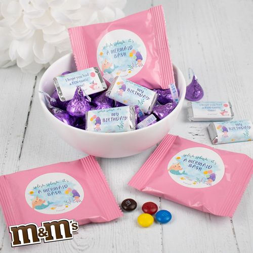 Kids Birthday Mermaid Pinata Chocolate Candy Mix 2lb Bag - 113 pieces