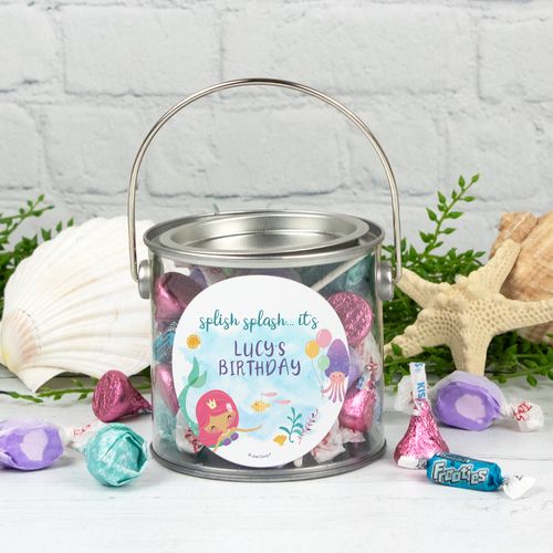 Personalized Kids Birthday Paint Can - Mermaid