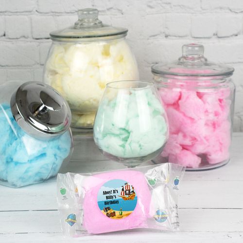 KIT Personalized Pirate Birthday Cotton Candy (Pack of 10) - Pirate Gold