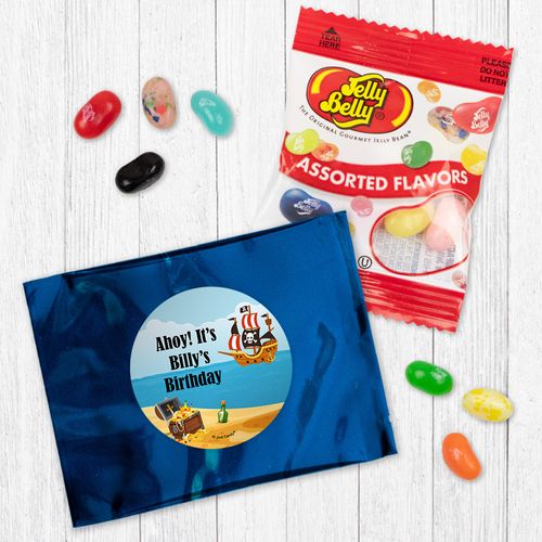 Personalized Pirate Birthday Jelly Belly Jelly Beans - Pirate Gold